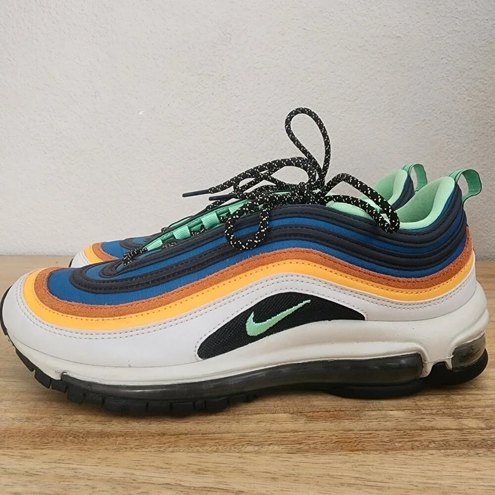Nike Mens Air Max 97 Trainer Shoes Sneakers CZ7868-300 Green Abyss Black Size 8
